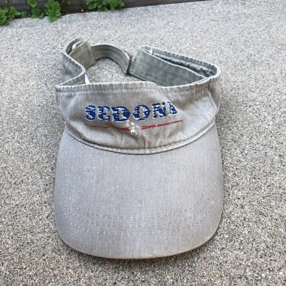VTG 90s SMITH SOUTHWESTERN Sedona Arizona Visor Hat Men's Khaki Adjustable Cap​